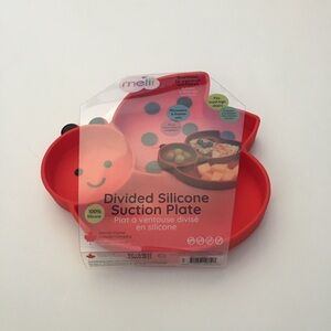 Melii Divided Silicone Suction Plate Microwave and Freezer Safe NEW